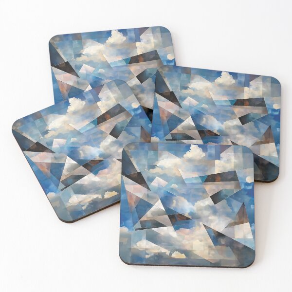 Item preview, A surreal design where geometric structures emerge from and blend seamlessly with the clouds. designed and sold by HEMRO.