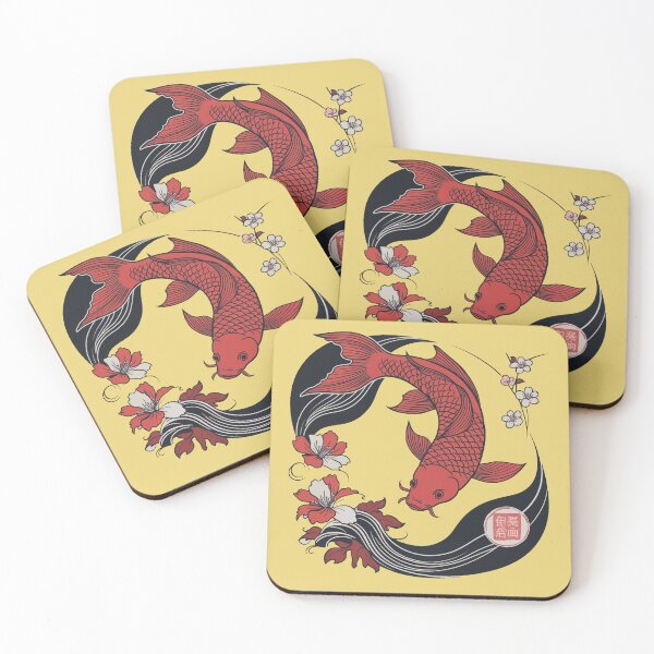 Item preview, Graceful Koi in Blossoms designed and sold by NiRia Spot.