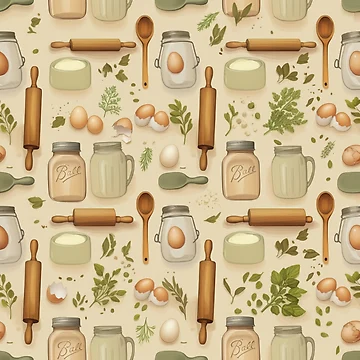 Artwork thumbnail, Rustic Kitchen Essentials Pattern by MySignatureItems