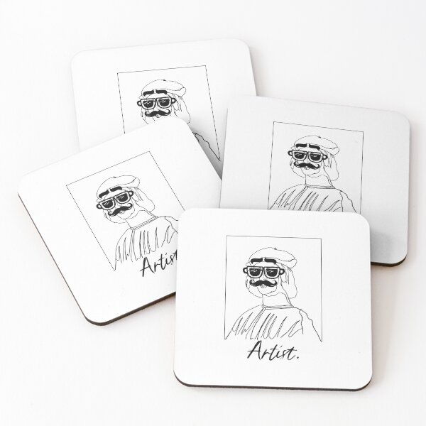 Item preview, Funny Artist Line Drawing Design - Defaced Artwork - Cool Gift for Artist Friend - Artist in Disguise designed and sold by aurielphoenix.