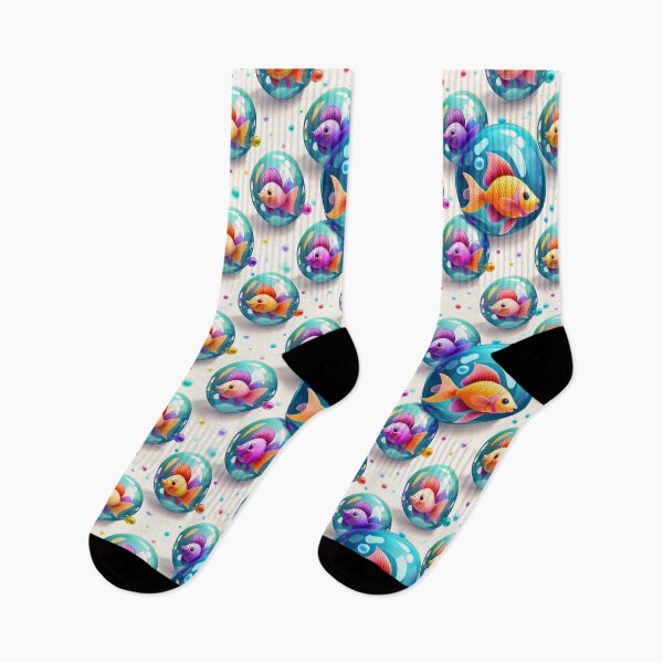 Item preview, Bubbly Fish: A cheerful pattern featuring colorful fish swimming in vibrant bubbles, perfect for adding a touch of whimsy and joy to any design. designed and sold by Grang Art Artistic Designs.