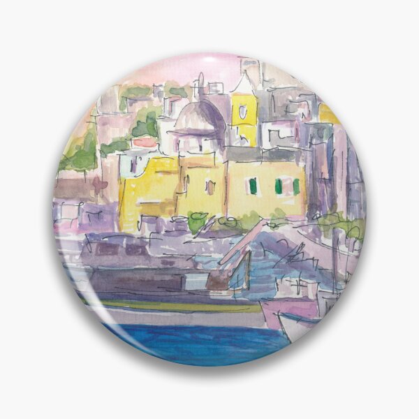 Item preview, Procida Little Island Port in Gulf of Naples designed and sold by artshop77.