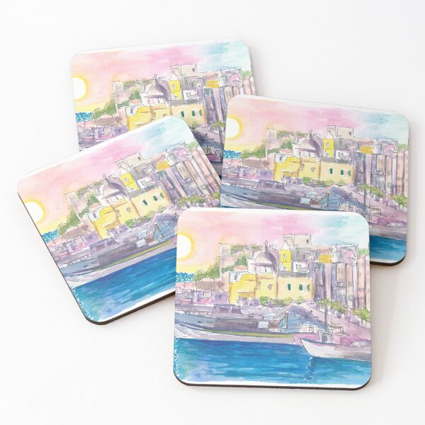 Item preview, Procida Little Island Port in Gulf of Naples designed and sold by artshop77.