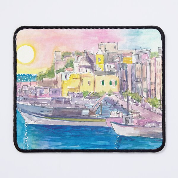 Item preview, Procida Little Island Port in Gulf of Naples designed and sold by artshop77.