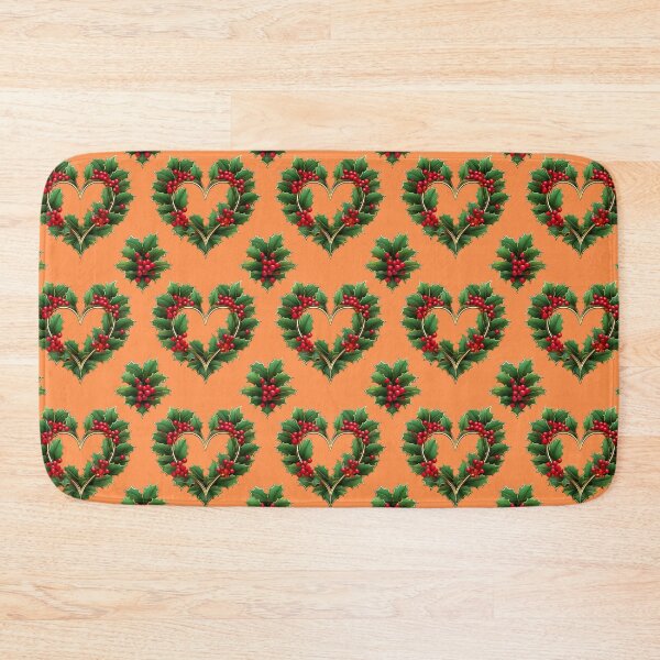 Item preview, Holly Heartthrob: A bold and passionate pattern with vibrant hearts made from holly leaves, perfect for a dramatic and eye-catching design. designed and sold by Grang Art Artistic Designs.