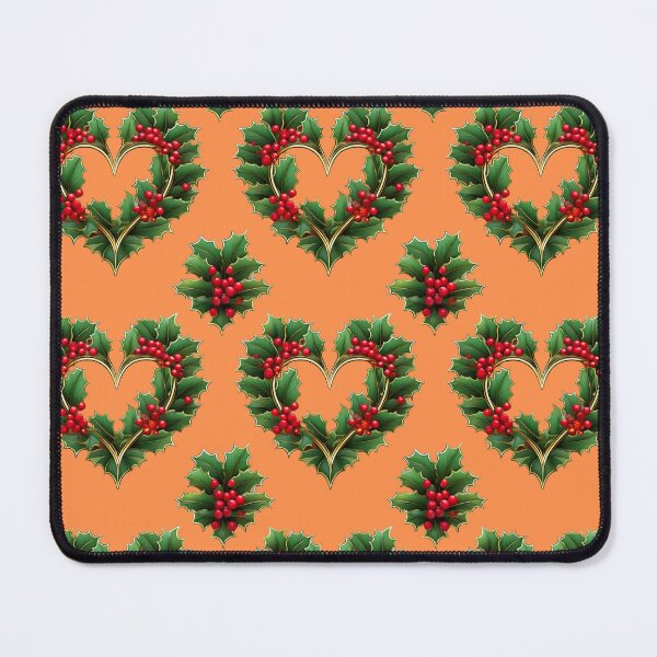 Item preview, Holly Heartthrob: A bold and passionate pattern with vibrant hearts made from holly leaves, perfect for a dramatic and eye-catching design. designed and sold by Grang Art Artistic Designs.