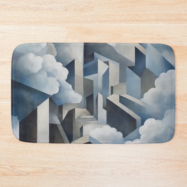 Item preview, A surreal design where geometric structures emerge from and blend seamlessly with the clouds. designed and sold by HEMRO.
