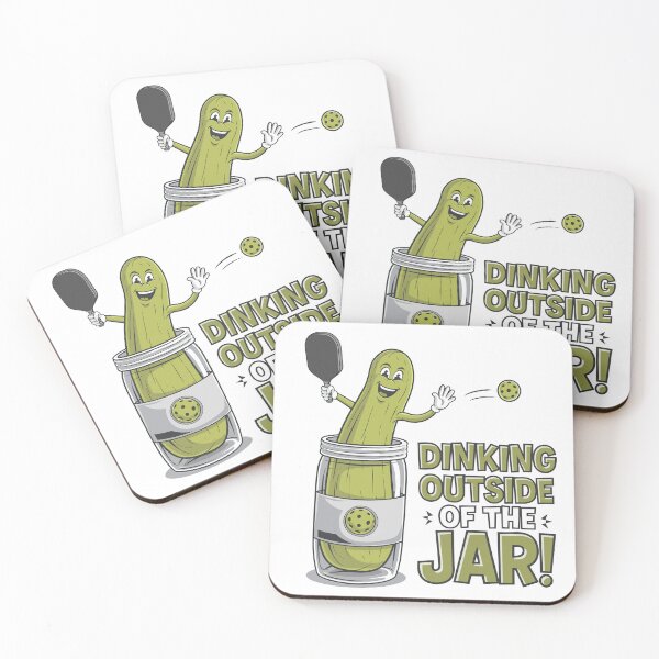 Artikelvorschau, Außerhalb des Glases essen! Pickleball Pickle Cartoon entworfen und verkauft von JPees.