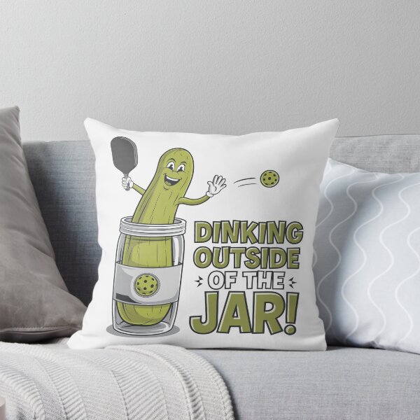 Artikelvorschau, Außerhalb des Glases essen! Pickleball Pickle Cartoon entworfen und verkauft von JPees.