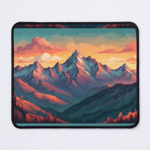 Item preview, Mountain peaks graphic designed and sold by Cookbeat.