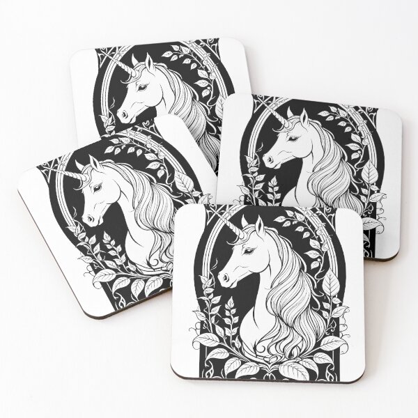 Item preview, Dark Unicorn with Ivy leaves  designed and sold by Moonde04.