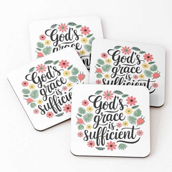 Item preview, God’s Grace Is Sufficient – Christian Bible Verse designed and sold by thespecialtyhub.