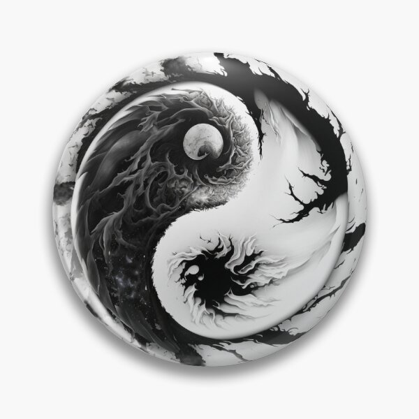 Item preview, Cosmic Yin Yang: Abstract Black and White Art | Spiritual Balance designed and sold by BaynoSama.