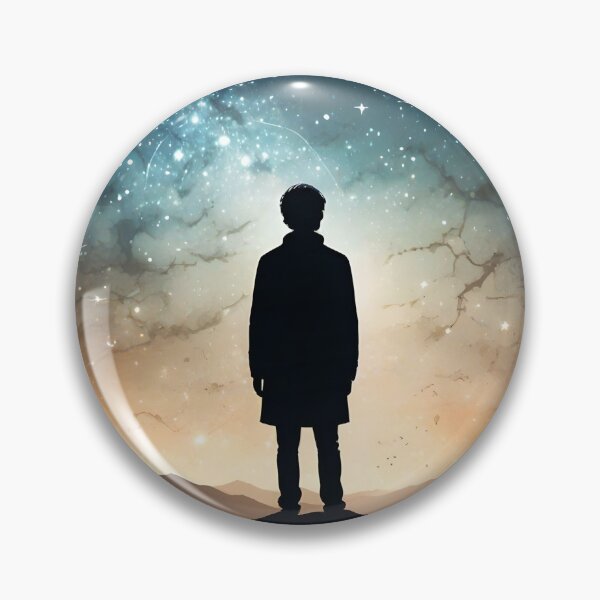 Item preview, Silhouette of a man starring at the stars designed and sold by Cookbeat.