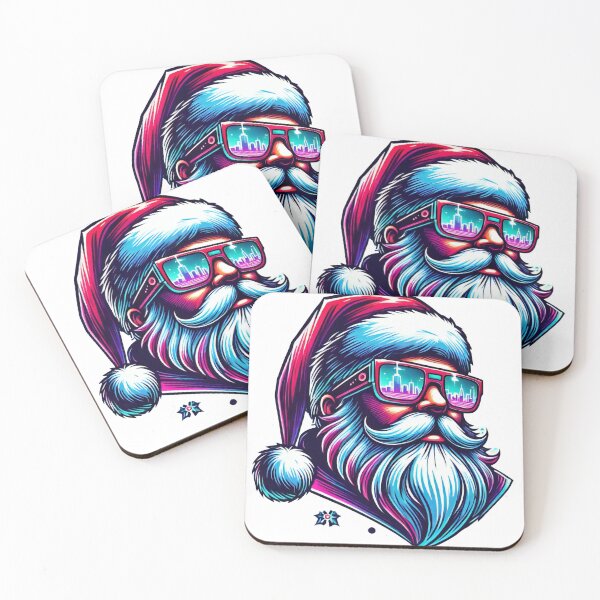 Item preview, Retro Santa Claus with Cool Neon Sunglasses Holiday Design designed and sold by lubushop1.