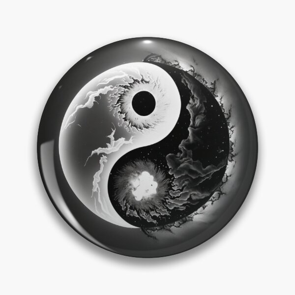 Item preview, Celestial Yin Yang | Cosmic Eclipse | Mystic Black and White Art designed and sold by BaynoSama.