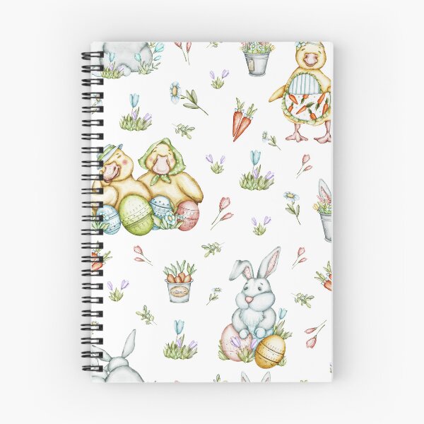 Item preview, Seamless pattern design Easter bunnies and ducks designed and sold by NelenaArt.