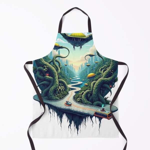 Item preview, Futuristic Jungle City with Floating Pods designed and sold by ZetaDream.