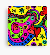 Colourful modern doodle Canvas Print