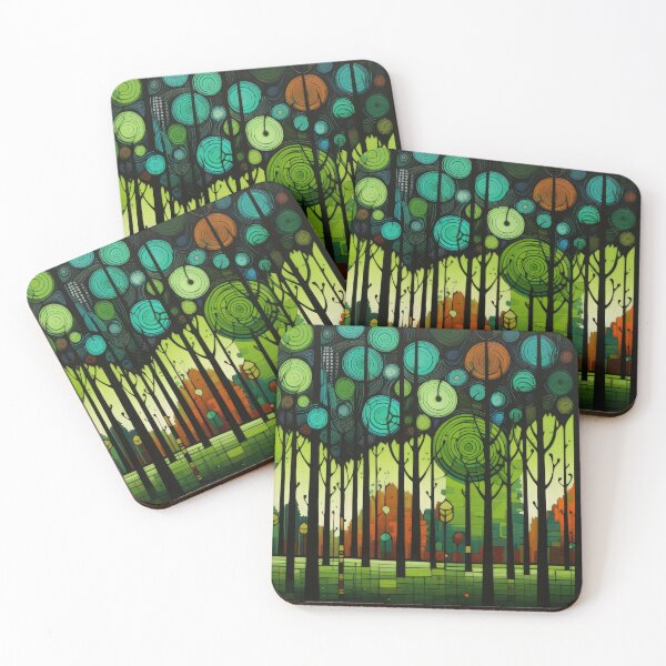 Item preview, Circular Forest Abstract Artwork designed and sold by davidelder.