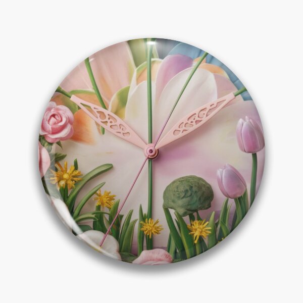 Item preview, flower clock designed and sold by elegantpaterns.