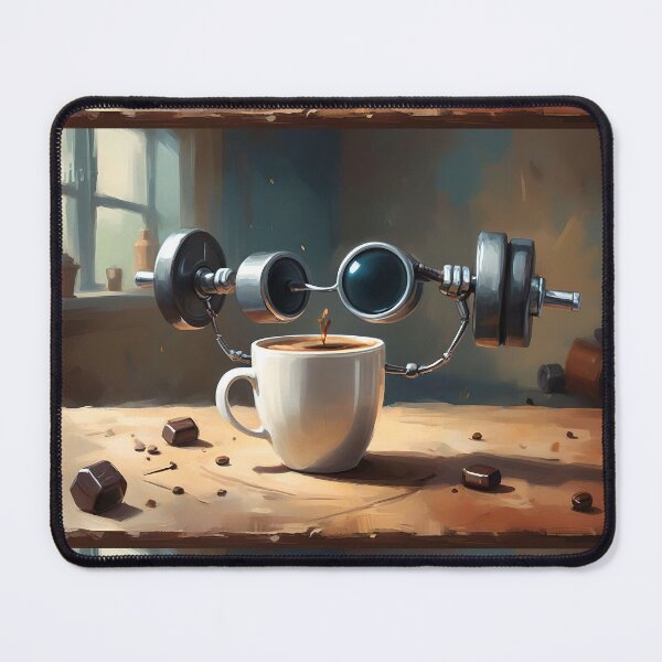 Item preview, Coffee cup lifting dumbbells designed and sold by Cookbeat.