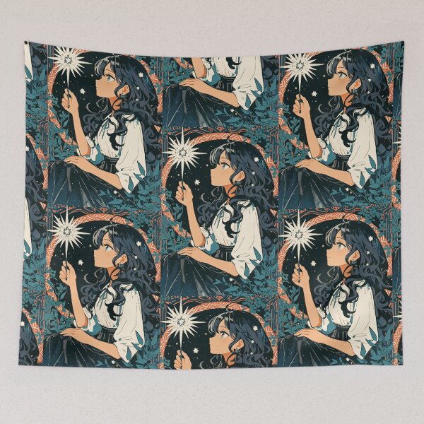 Item preview, 'The Wand' Anime tarot inspired card designed and sold by MendaciousMina.