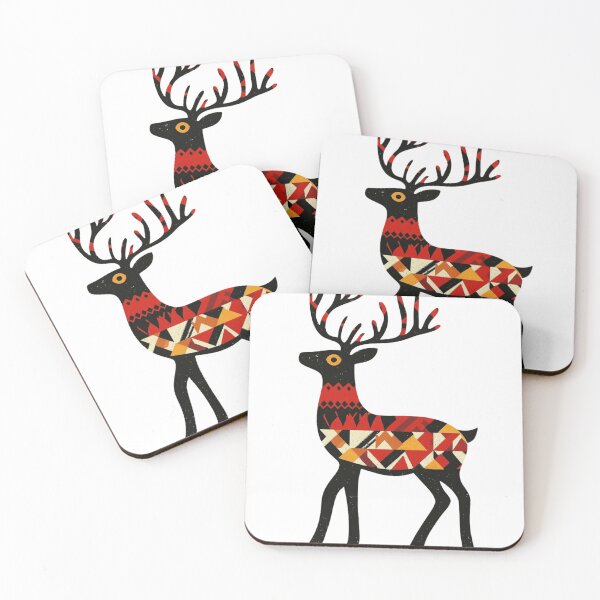 Item preview, Geometric Reindeer Minimalist  Holiday Wildlife Design designed and sold by gk-creations.