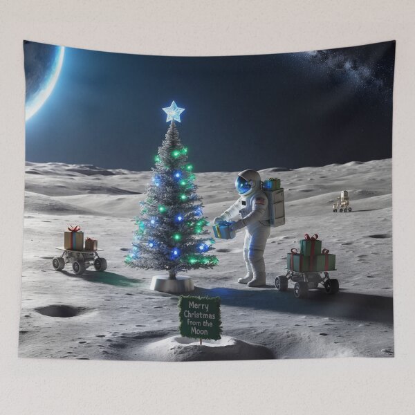 Item preview, Christmas on the Moon designed and sold by Pays-des-Pixels.