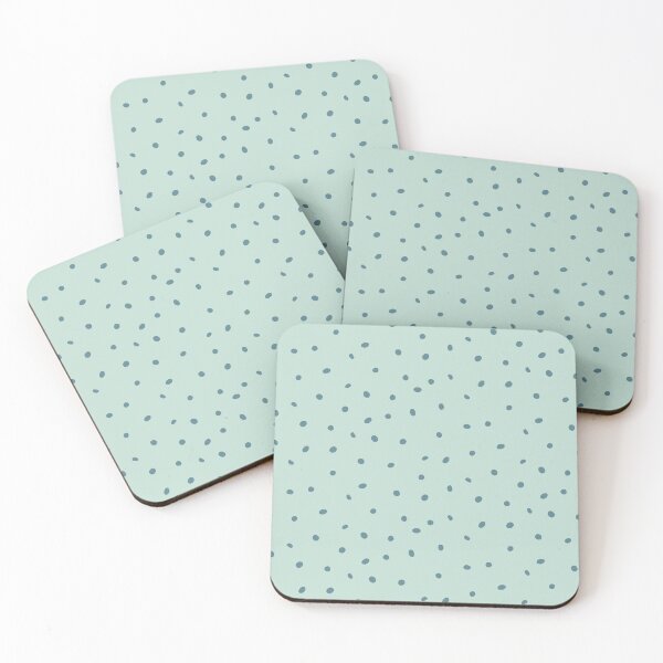 Artikelvorschau, Whimsy Dots Polka Dot Muster - Minze + Pfau entworfen und verkauft von Irene Estelle.