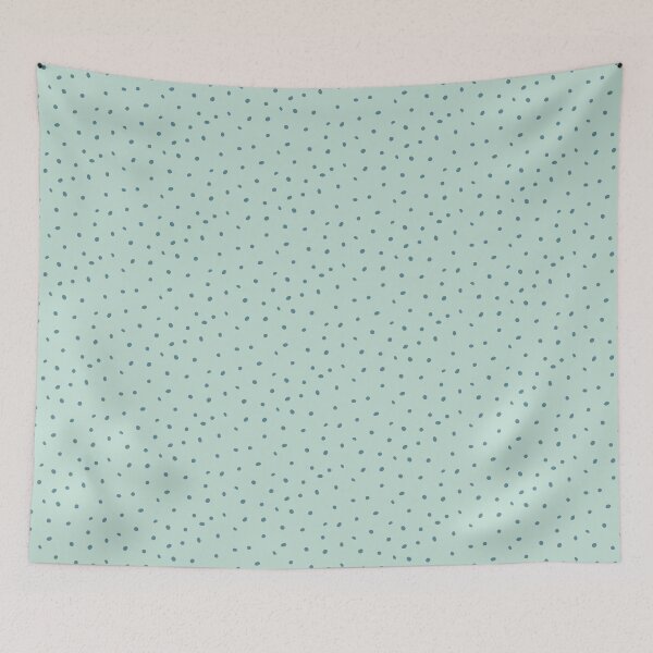 Artikelvorschau, Whimsy Dots Polka Dot Muster - Minze + Pfau entworfen und verkauft von Irene Estelle.