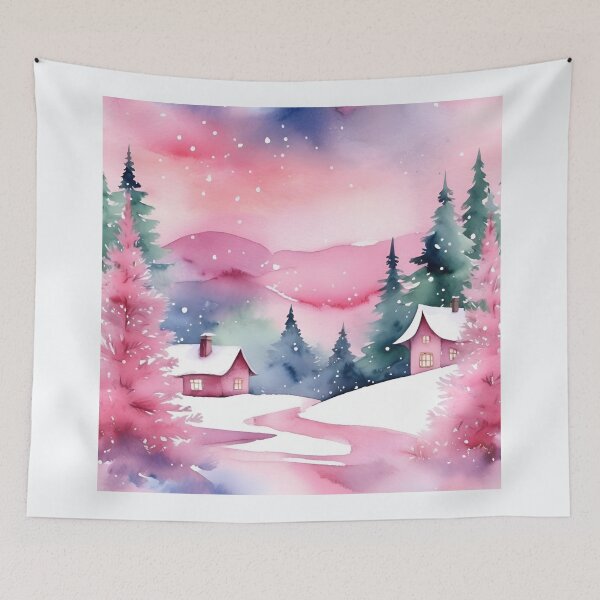 Item preview, Snow Village Winter Wonderland  Home Sweet Pastel Christams   designed and sold by KolorellaS.