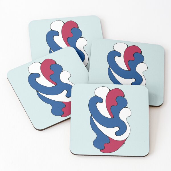 Item preview,  Embracing Curves (Red, White, Blue) designed and sold by Azure Lion Productions.