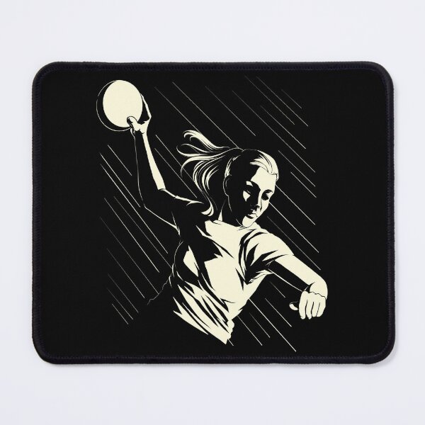Item preview, Powerful Handball Player in Action - Black and White Sports Art designed and sold by DrawHandArt.