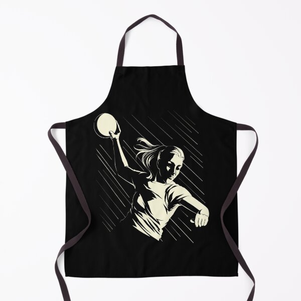 Item preview, Powerful Handball Player in Action - Black and White Sports Art designed and sold by DrawHandArt.