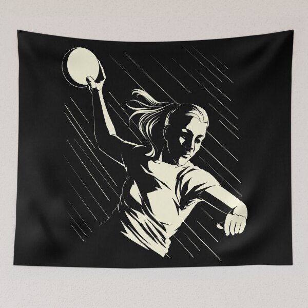 Item preview, Powerful Handball Player in Action - Black and White Sports Art designed and sold by DrawHandArt.