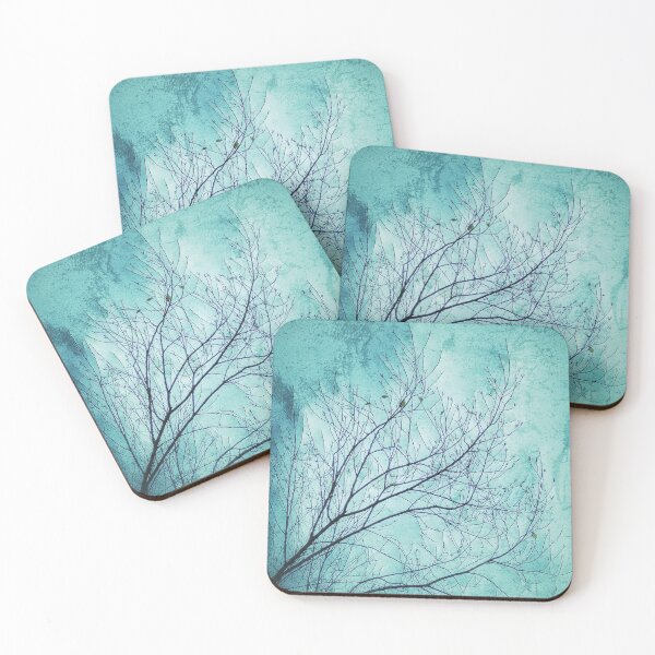 Item preview, Abstract Autumn Tree Branches with Teal Grunge Background designed and sold by SXW Designs.