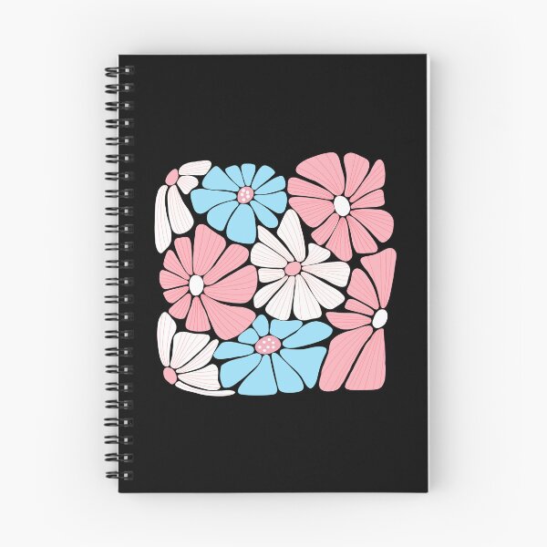Item preview, Trans flag retro flowers: all profit donated to organizations that support trans people designed and sold by seekingclarity.