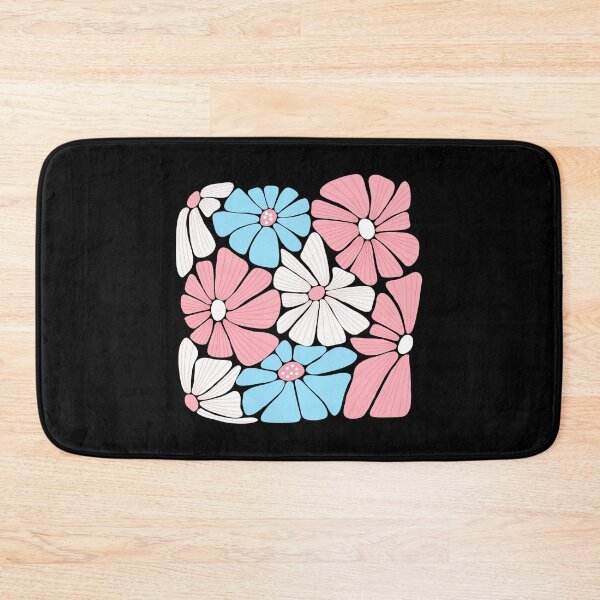 Item preview, Trans flag retro flowers: all profit donated to organizations that support trans people designed and sold by seekingclarity.