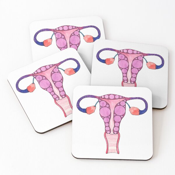 Item preview, Uterus & Ovaries, Watercolor and Ink designed and sold by ellisartstudio.