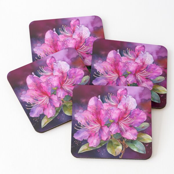 Item preview, watercolor purple rhododendron designed and sold by Valentina-V.
