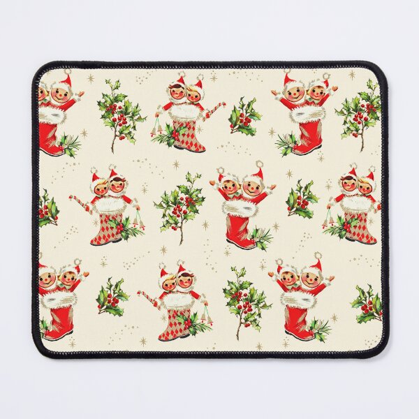 Item preview, Cute Vintage Retro Christmas Red Green Elves designed and sold by tanjica.