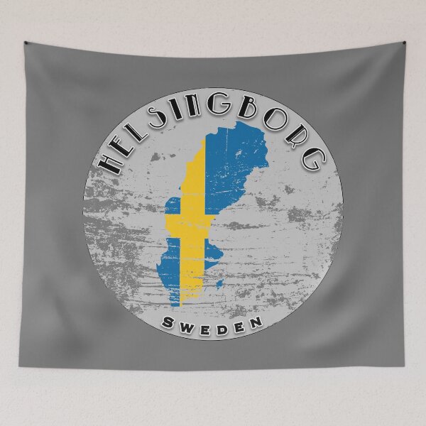Item preview, Helsingborg Sweden Flag Worn  designed and sold by World Designs.