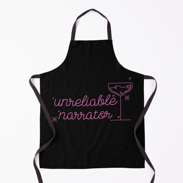 Item preview, Unreliable Narrator sparkling cocktail pink text designed and sold by Edgewise Words.