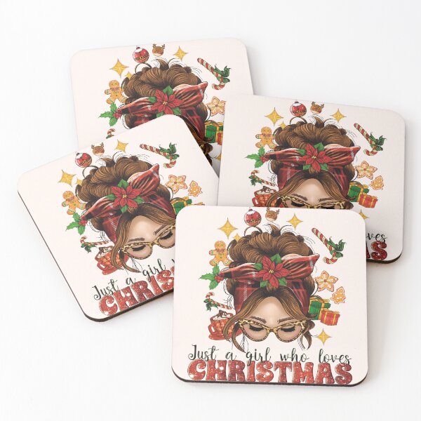Item preview, Just a girl who loves Christmas, Messy Bun Christmas Vibes, Merry Christmas tee, Love Christmas tee,Gnome Tee designed and sold by LunaNovaArtShop.