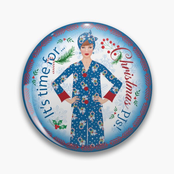 Item preview, It's Time For Christmas PJs of bold blue and ravishing red! designed and sold by SandedollArt.