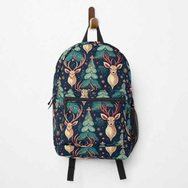 Item preview, Reindeer Ramble: A whimsical pattern with reindeer wandering through a magical forest. designed and sold by Grang Art Artistic Designs.