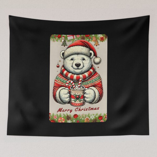 Item preview, Christmas polar bear with hot chocolate designed and sold by umfhn.