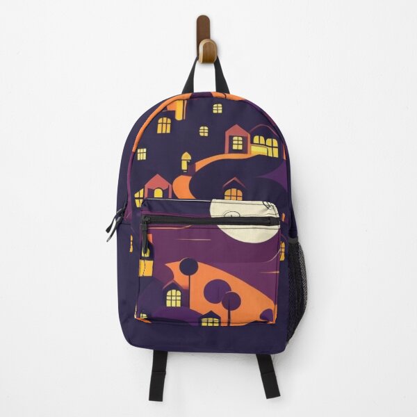 Item preview, Whimsical Moonlit Village on a Hillside designed and sold by Laila-Ahmed.