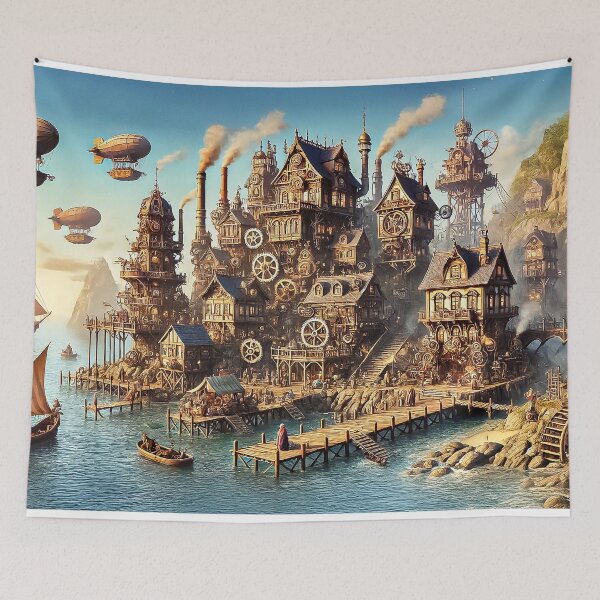 Item preview, Steampunk Harbor City designed and sold by Amanda's Factory.